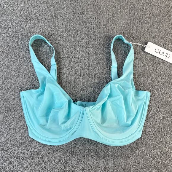 NWT CUUP The Scoop Micro Bra Underwire Aqua Blue Size 34F - Picture 1 of 6